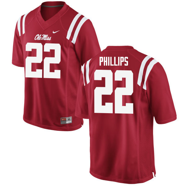 Scottie Phillips Ole Miss Rebels NCAA Men's Red #22 Stitched Limited College Football Jersey AZT1658MX